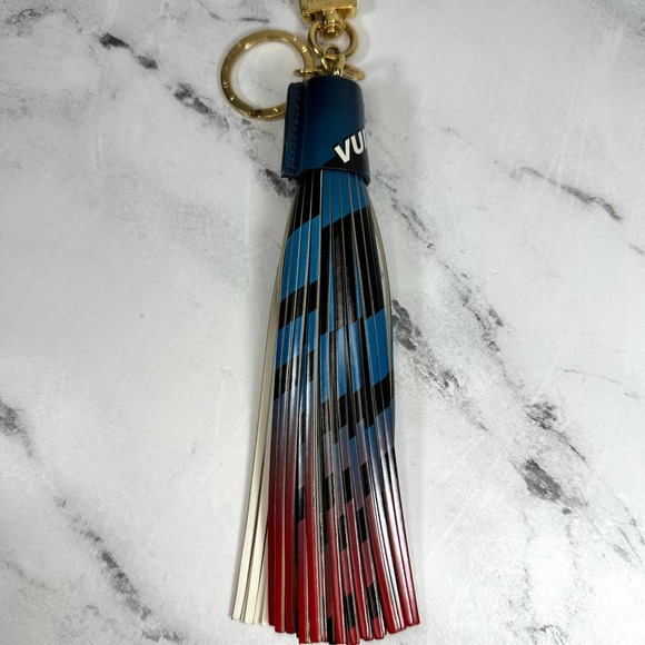 Louis Vuitton Race Collection Leather Tassel Bag Charm Key Holder key chain LV - Picture 12 of 13